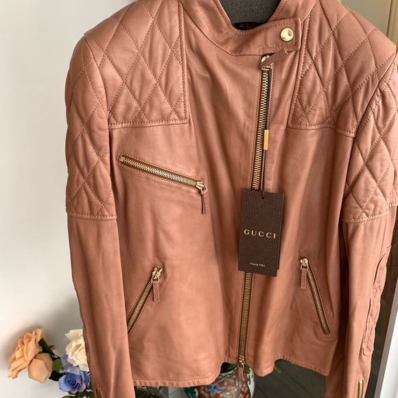 🆕🔥GUCCI Leather Moto Jacket - Authentic Sz42 - Picture 4 of 8